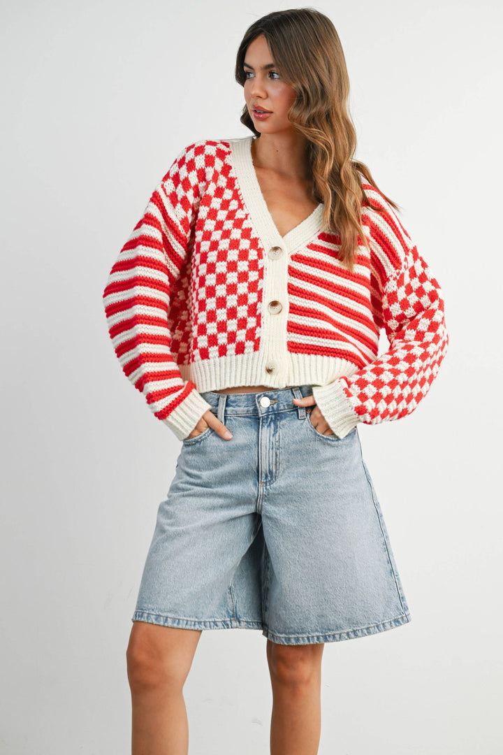 Oversized Colorful Cardigan