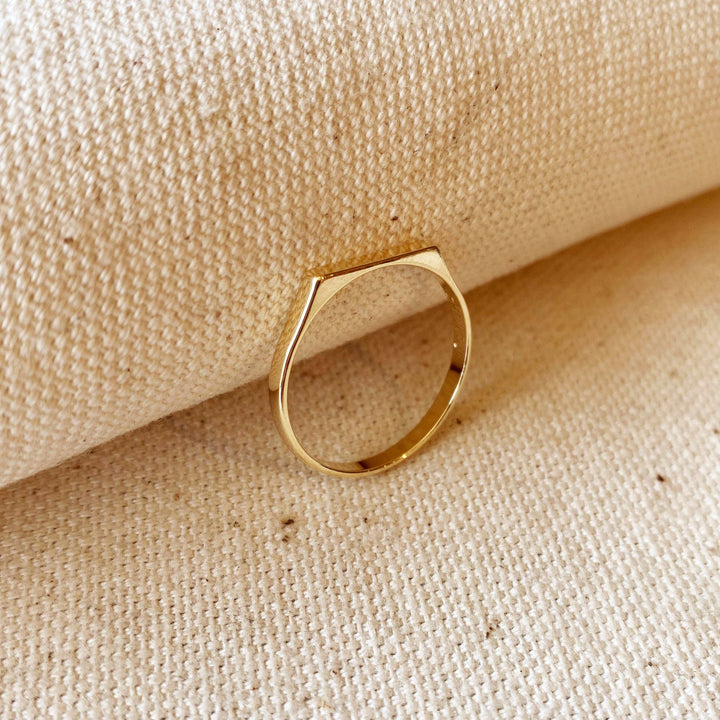 GoldFi - 18k Gold Filled Flat Top Ring: 9