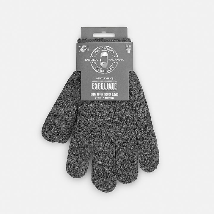 XL Extra Rough Shower Gloves - Charcoal