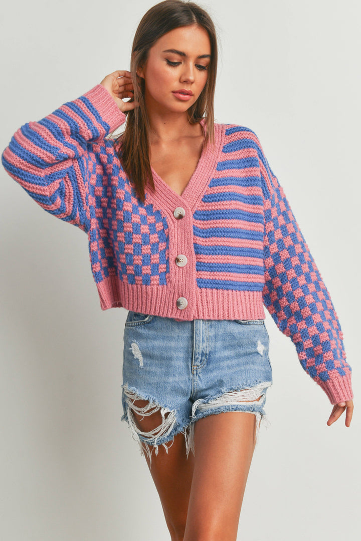 Oversized Colorful Cardigan