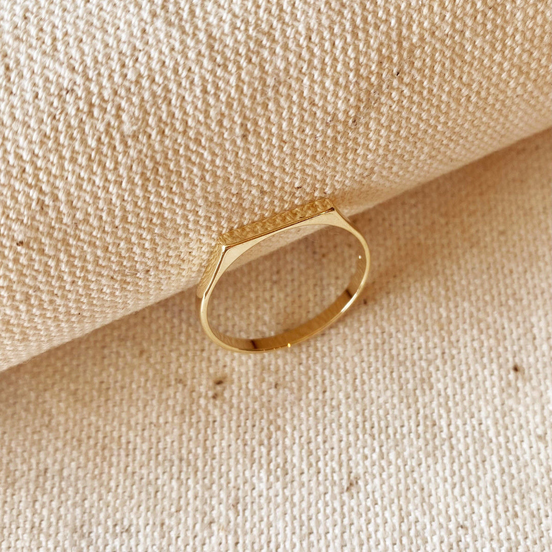 GoldFi - 18k Gold Filled Flat Top Ring: 9