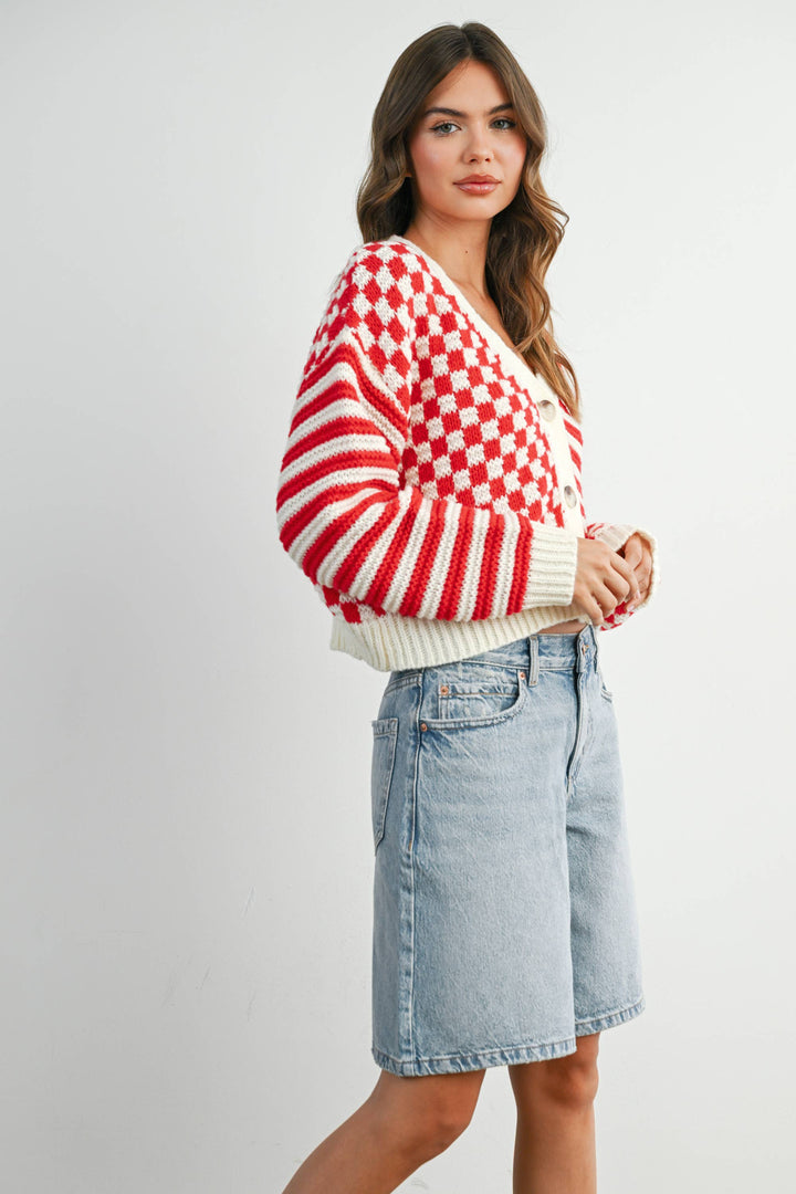 Oversized Colorful Cardigan