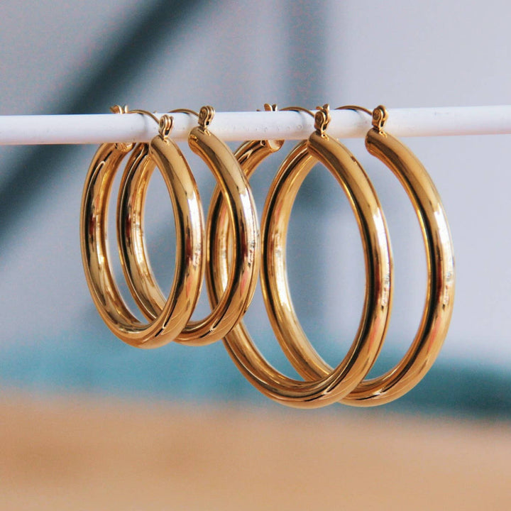 Gold Thicc Hoops