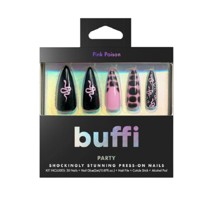 Buffi Press-On Nails - Pink Poison