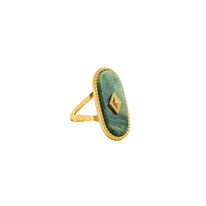 Dakota Natural Stone Ring (Green)