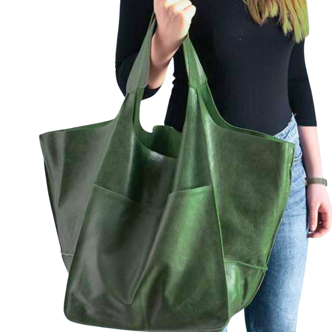 ★TOUT Y EST★ Delia Daily Bag 46 Luxurious Tote Bag DELIA in Elegant Grey Cowhide