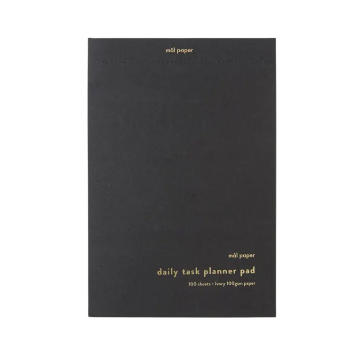 Daily Tasks Planner Pad - Black