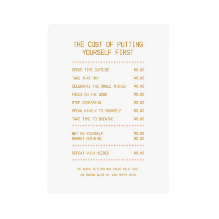 'The Cost of Self Care' Art Print