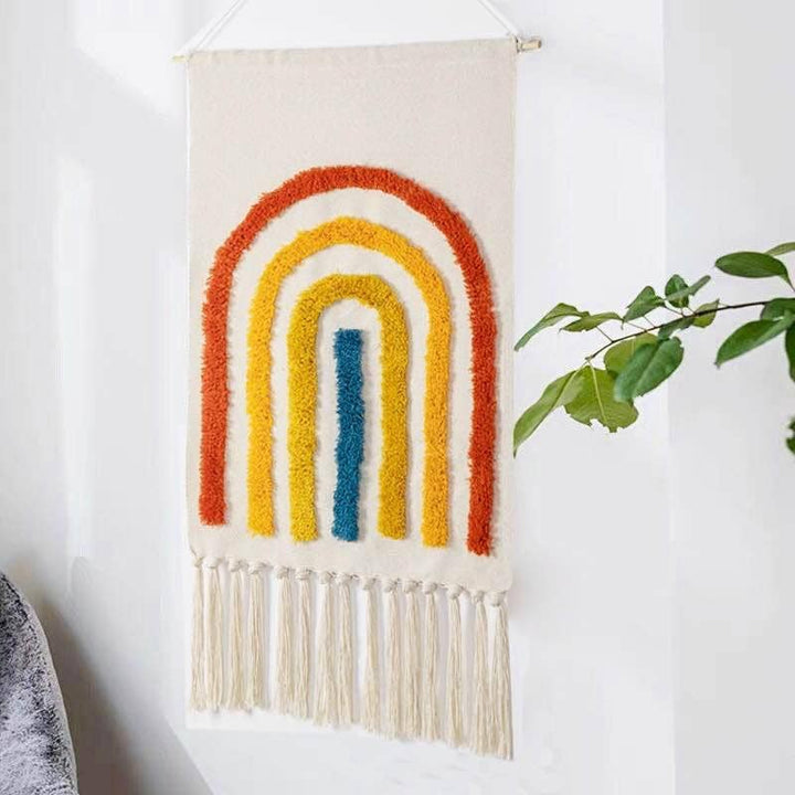 BOHO Rainbow Wall Hanging Decor with Tassels