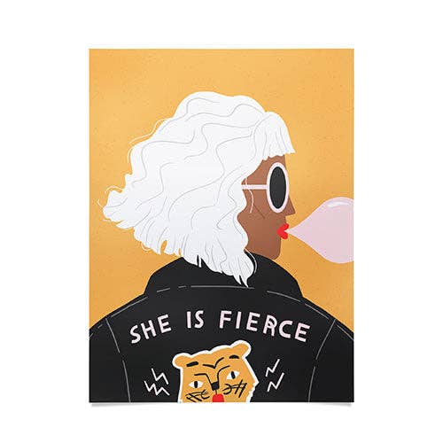 She Is Fierce Art Print: 9" x 12"