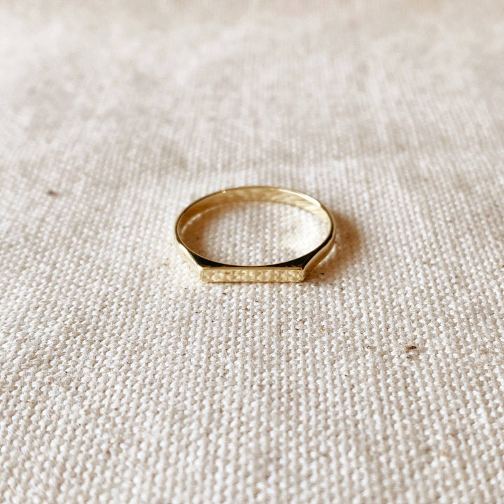 GoldFi - 18k Gold Filled Flat Top Ring: 9