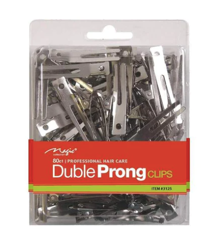 Magic Collection: 80 Double Prong Clips Silver