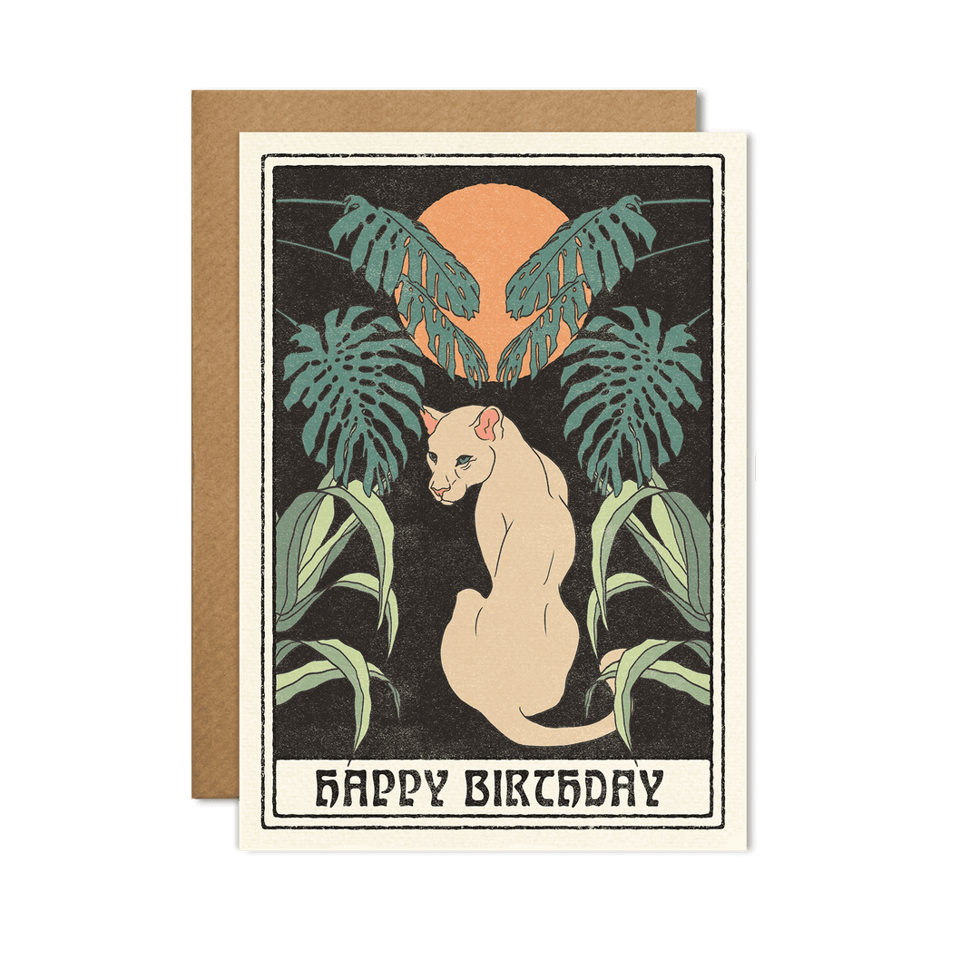 Happy Birthday Card - Panther