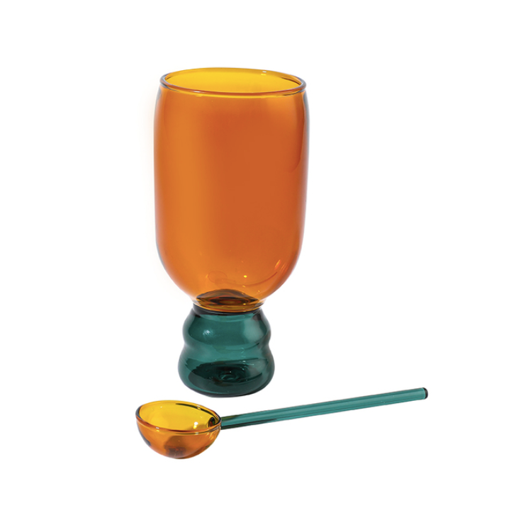 Cocktail Glass Mug & Spoon Gift Set